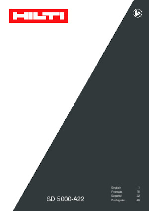 Wiertarko-wkrętarki i wkrętarki akumulatorowe Hilti SD 5000-A22 02 