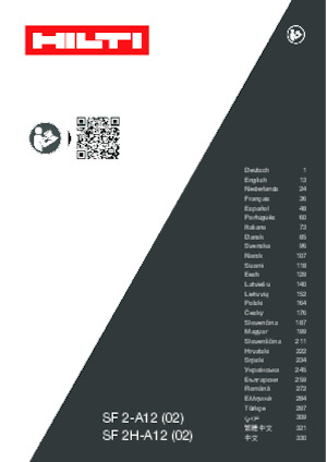 Wiertarko-wkrętarki i wkrętarki akumulatorowe Hilti SF 2-A12