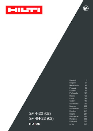 Wiertarko-wkrętarki i wkrętarki akumulatorowe Hilti SF 4H-22