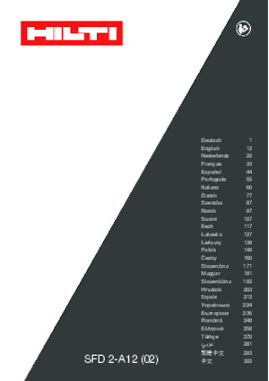 Wiertarko-wkrętarki i wkrętarki akumulatorowe Hilti SFD 2-A12