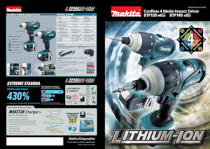 Wkrętarki i zakrętarki akumulatorowe Makita BTP140 