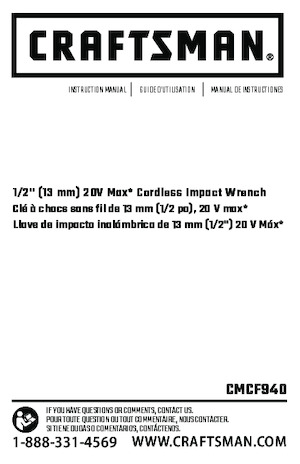 Wkrętarki i zakrętarki akumulatorowe Craftsman CMCF940M1