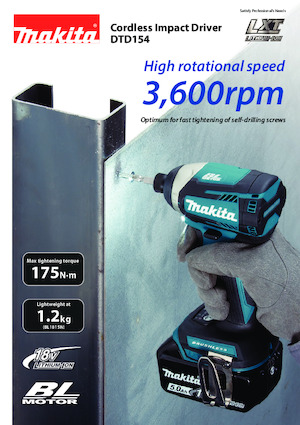 Wkrętarki i zakrętarki akumulatorowe Makita DTD154