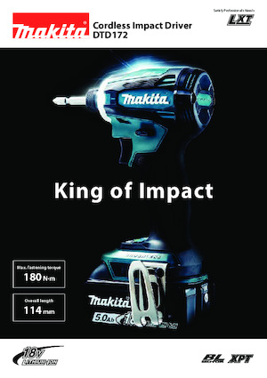Wkrętarki i zakrętarki akumulatorowe Makita DTD172