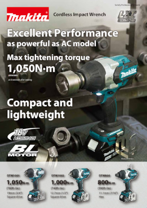 Wkrętarki i zakrętarki akumulatorowe Makita DTW1001 