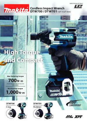 Wkrętarki i zakrętarki akumulatorowe Makita DTW700 