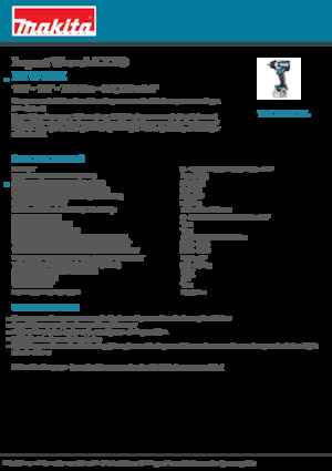 Wkrętarki i zakrętarki akumulatorowe Makita DTW701Z