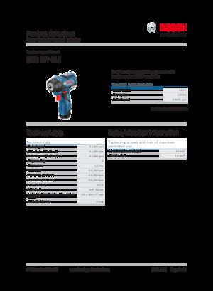 Wkrętarki i zakrętarki akumulatorowe Bosch GDS 12V-115