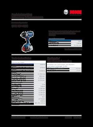 Wkrętarki i zakrętarki akumulatorowe Bosch GDS 18V-1000