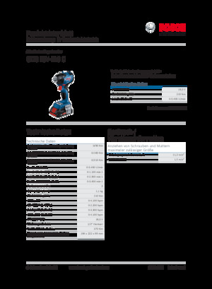 Wkrętarki i zakrętarki akumulatorowe Bosch GDS 18V-210 C