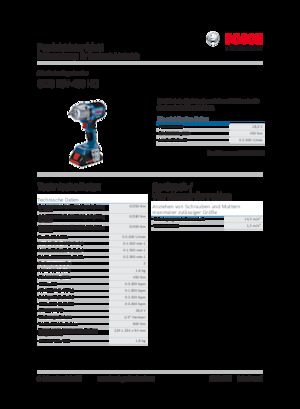 Wkrętarki i zakrętarki akumulatorowe Bosch GDS 18V-450 HC