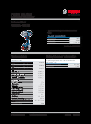 Wkrętarki i zakrętarki akumulatorowe Bosch GDS 18V-450 HC