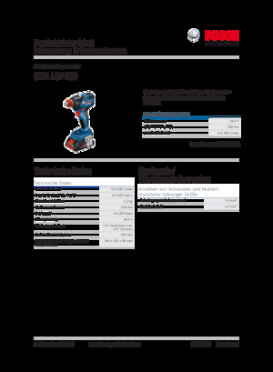 Wkrętarki i zakrętarki akumulatorowe Bosch GDX 18V-200