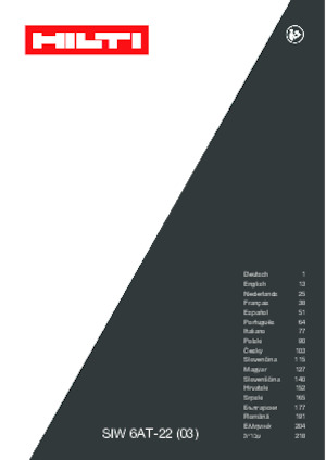 Wkrętarki i zakrętarki akumulatorowe Hilti SIW 6AT-22