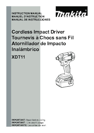 Wkrętarki i zakrętarki akumulatorowe Makita XDT11Z
