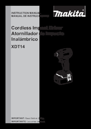 Wkrętarki i zakrętarki akumulatorowe Makita XDT14Z
