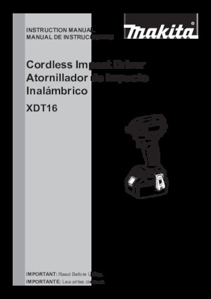 Wkrętarki i zakrętarki akumulatorowe Makita XDT16Z 