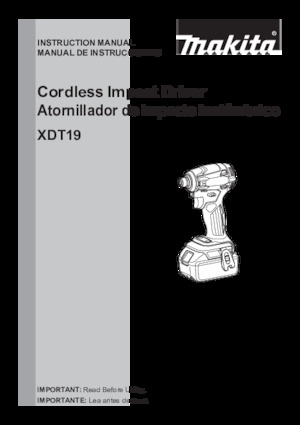 Wkrętarki i zakrętarki akumulatorowe Makita XDT19Z
