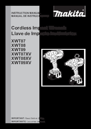 Wkrętarki i zakrętarki akumulatorowe Makita XWT09Z