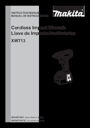 Wkrętarki i zakrętarki akumulatorowe Makita XWT13ZB