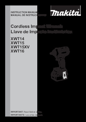 Wkrętarki i zakrętarki akumulatorowe Makita XWT16Z
