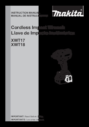 Wkrętarki i zakrętarki akumulatorowe Makita XWT17T