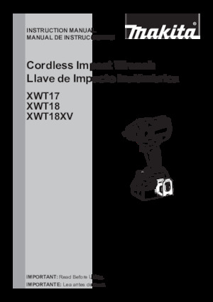 Wkrętarki i zakrętarki akumulatorowe Makita XWT18XVZ