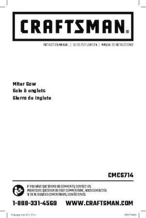 Ukośnice akumulatorowe Craftsman CMCS714M1 