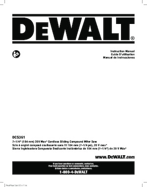 Ukośnice akumulatorowe DEWALT DCS361M1