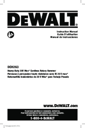 Młotowiertarki akumulatorowe z uchwytem sds-max DEWALT DCH263R2