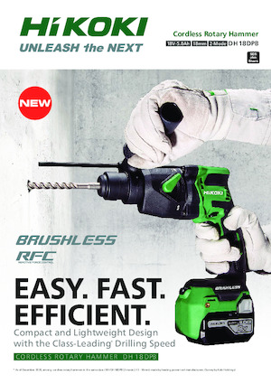 Młotowiertarki akumulatorowe z uchwytem sds-max HiKOKI DH18DPB