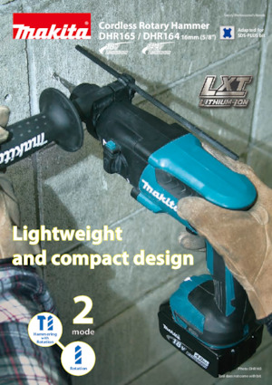 Młotowiertarki akumulatorowe z uchwytem sds-max Makita DHR165