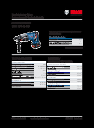 Młotowiertarki akumulatorowe z uchwytem sds-max Bosch GBH 18V-28 DC