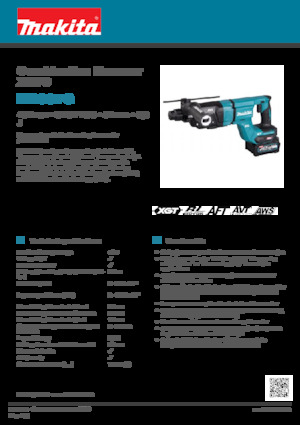 Młotowiertarki akumulatorowe z uchwytem sds-max Makita HR007G