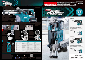 Młotowiertarki akumulatorowe z uchwytem sds-max Makita HR008G