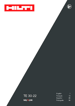 Młotowiertarki akumulatorowe z uchwytem sds-max Hilti TE 30-22