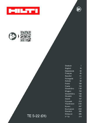 Młotowiertarki akumulatorowe z uchwytem sds-max Hilti TE 5-22