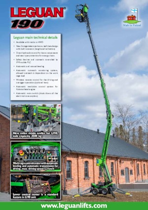 Gąsienicowe, przegubowe podnośniki koszowe Leguan 190 