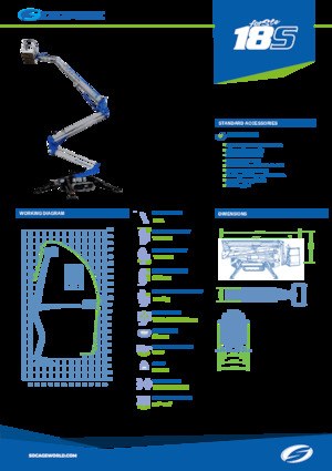 Gąsienicowe, przegubowe podnośniki koszowe Socage Raptor 18 S
