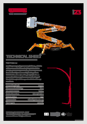 Gąsienicowe, przegubowe podnośniki koszowe CMC i23