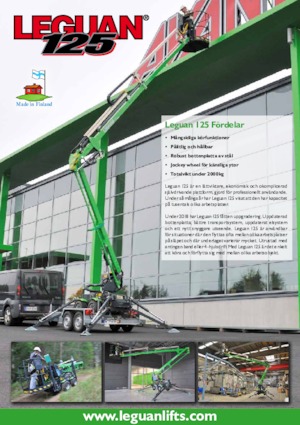 Gąsienicowe, przegubowe podnośniki koszowe Avant Tecno Leguan 125M2