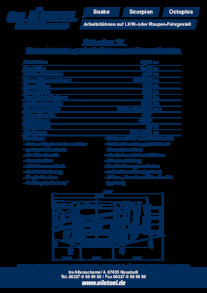 Gąsienicowe, przegubowe podnośniki koszowe Oil & Steel Octoplus 17