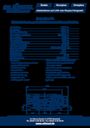 Gąsienicowe, przegubowe podnośniki koszowe Oil & Steel Octoplus 21