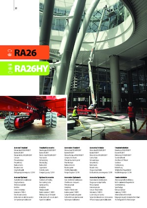 Gąsienicowe, przegubowe podnośniki koszowe Easy Lift RA26HY