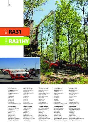 Gąsienicowe, przegubowe podnośniki koszowe Easy Lift RA31HY