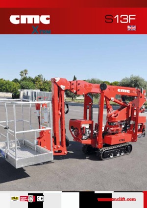 Gąsienicowe, przegubowe podnośniki koszowe CMC S13F