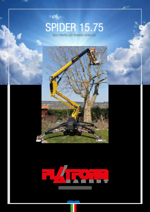 Gąsienicowe, przegubowe podnośniki koszowe Platform Basket SPIDER 15.75 E