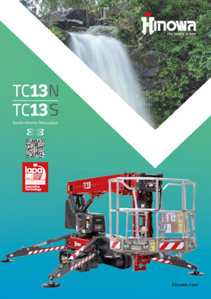 Gąsienicowe, przegubowe podnośniki koszowe Hinowa TeleCrawler 13S