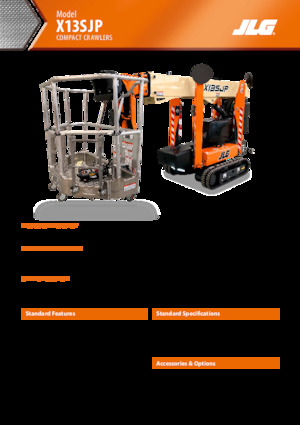 Gąsienicowe, przegubowe podnośniki koszowe JLG X13SJP