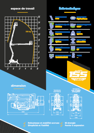 Gąsienicowe, przegubowe podnośniki koszowe Socage Raptor 15 S